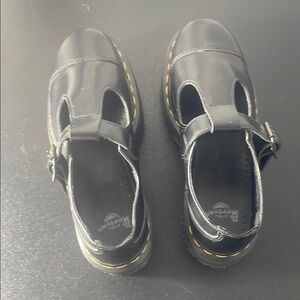 Dr. Martens Bethan Polished Smooth Leather Platform Shoes